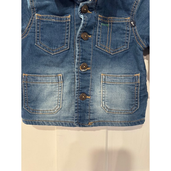 Baby Bgoosh Denim Jacket 9M Blue Jean Trucker Button Front Kids Outerwear - Picture 4 of 8